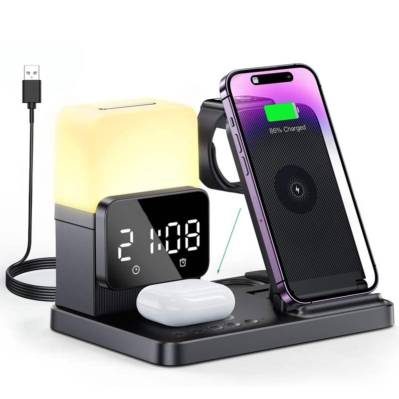Smartwatch X12 - 6-in-1 Faltbare Lampe, Kabelloses Ladegerät, Ständer,