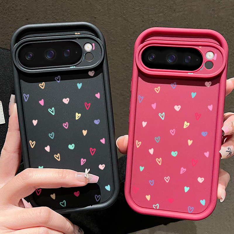 Bunte kleine Herzen weiche Hül – Google Pixel 9 Bewertung und Preis