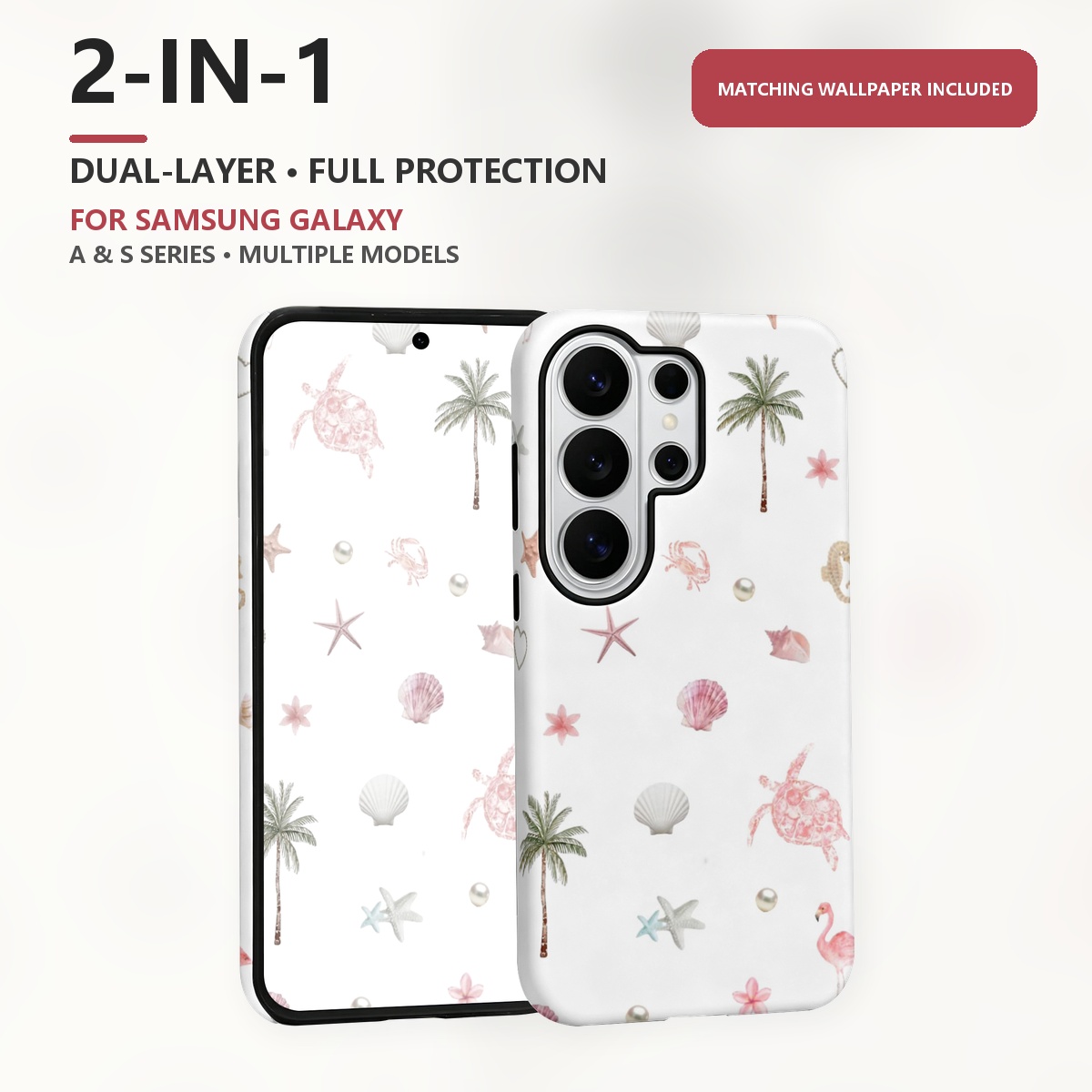 Pink Flamingo Turtle 2-in-1 Du – Samsung Galaxy S24 Bewertung und Preis